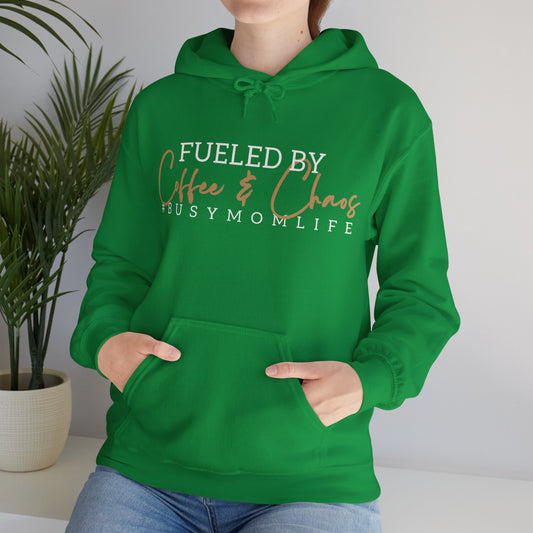 Coffee & Chaos #BUSYMOMLIFE Hooded Sweatshirt